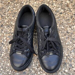 Guess Black Quilted Sneakers Low-Top Casual